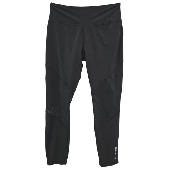 Brooks Pants - Brooks Ghost High-Waist Mesh Leggings Black Women's Medium
